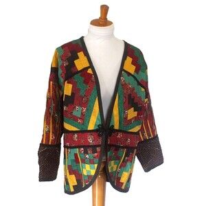 Women's Beautiful Stunning  Pieced Patchwork Lined Boho Jacket One size up to XL